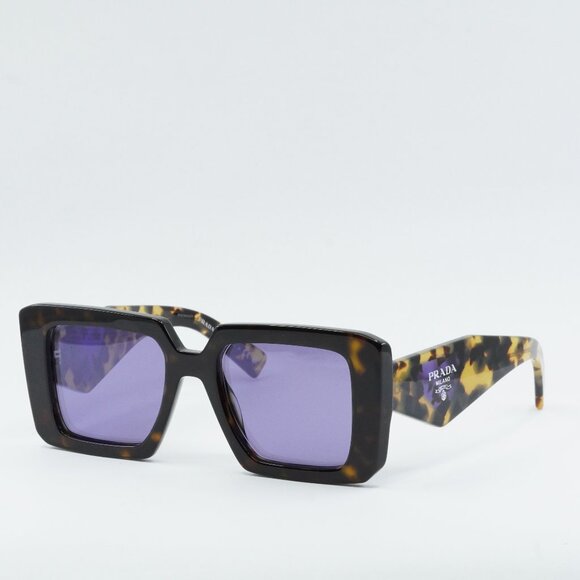 🕶️ New Prada PR23YS 2AU05Q Sunglasses - Tortoise Frame, Violet Lenses - Picture 1 of 12